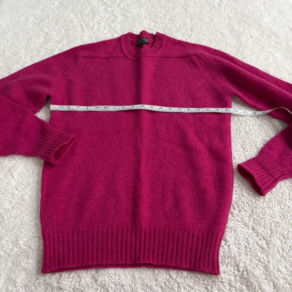 VTG Lands End Mens Wool Sweater Fuchsia Pink Pullover M Gorpcore Outdoors Preppy - Picture 4 of 6
